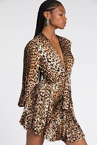 Leopard-Print Mini Dress