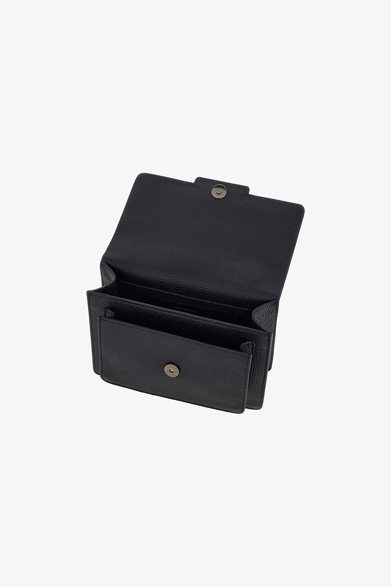 Black Pochette Bag with Monogram RC