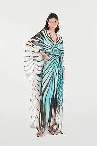 Ray Of Sea Print Kaftan