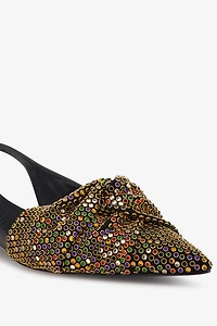 Le Pettegole slingback with cristals