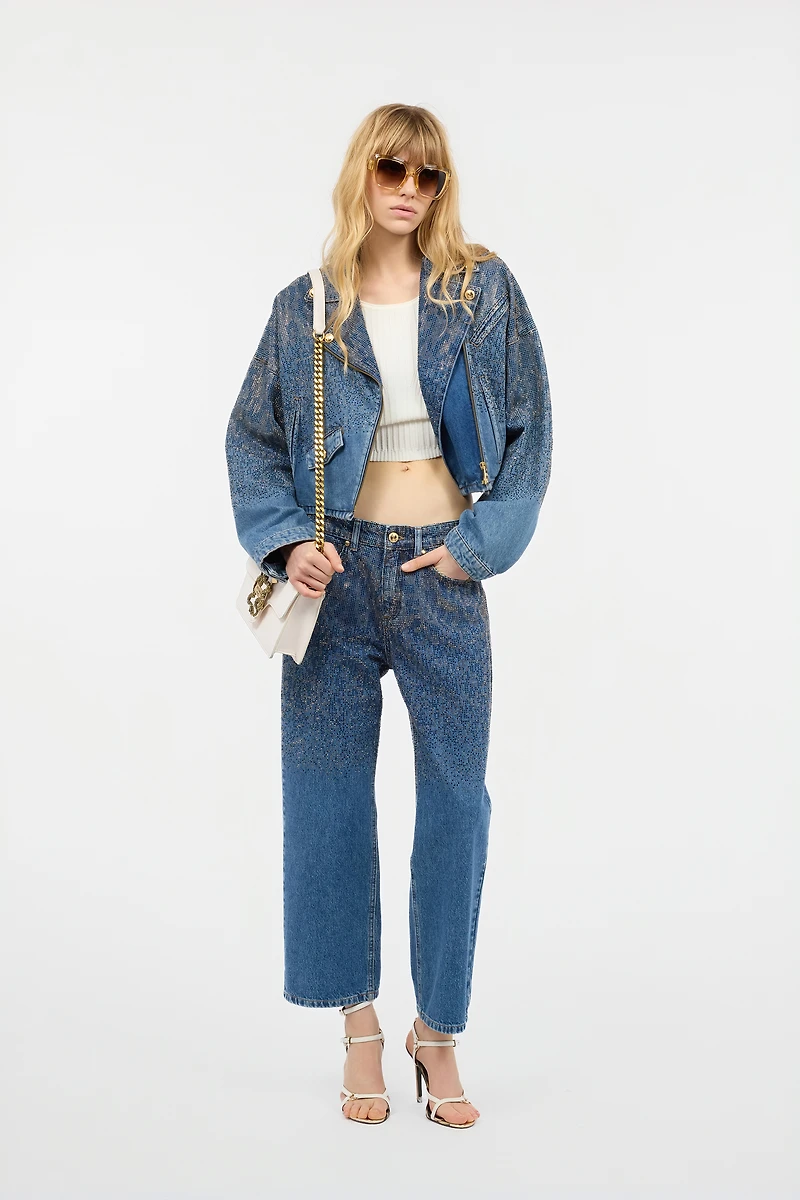 Three-Quarter-Sleeve Crop Top