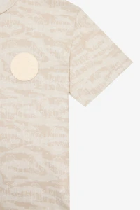 T-Shirt With Tiger Skin Print And Patch