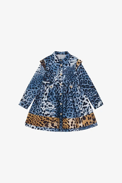 Dress With Two-Tone Jaguar Skin Print