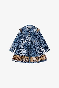 Dress With Two-Tone Jaguar Skin Print
