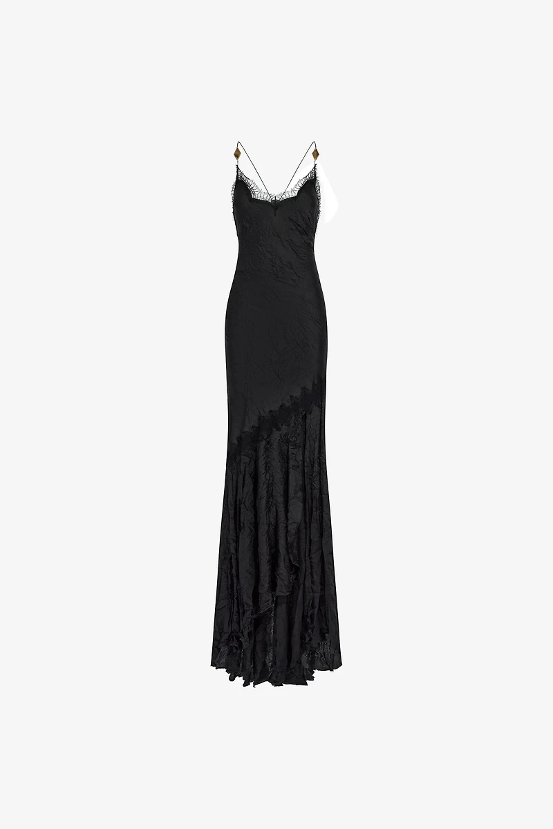 Crumpled long dress