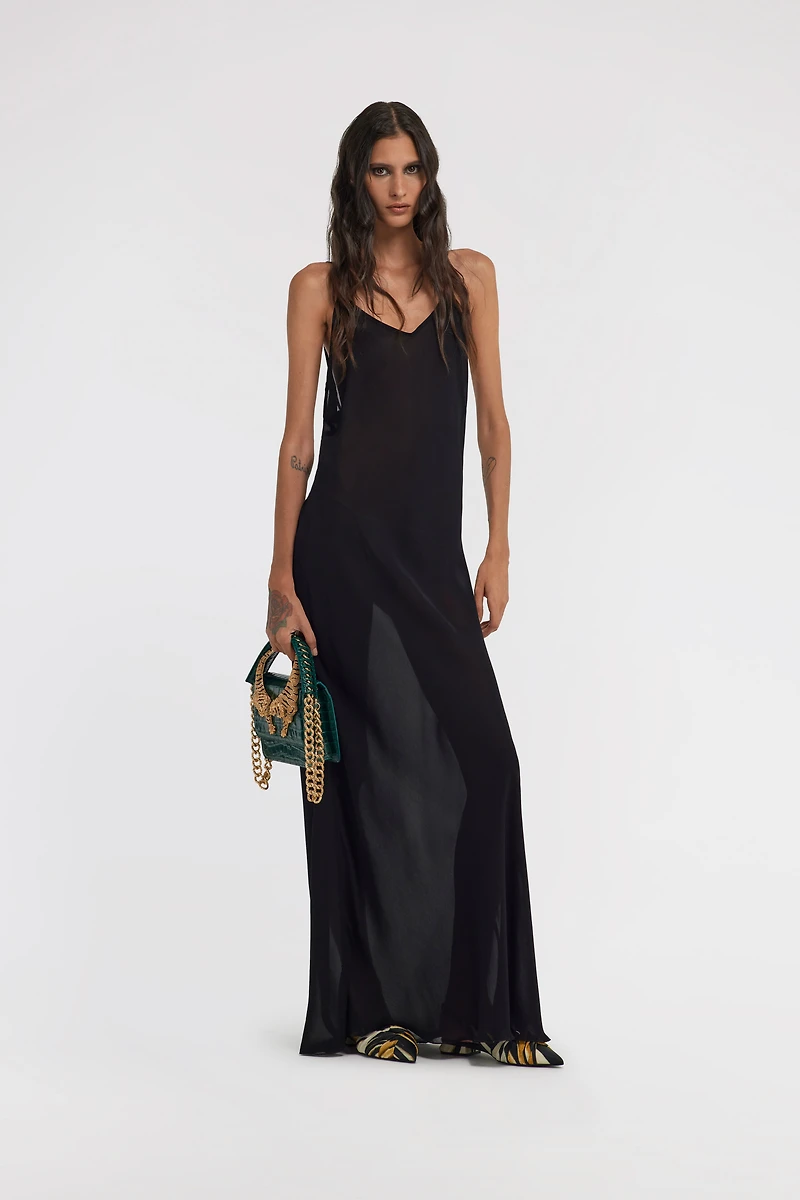 Black Maxi Slip Dress