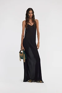 Black Maxi Slip Dress