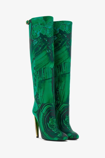 Malachite Print Boots