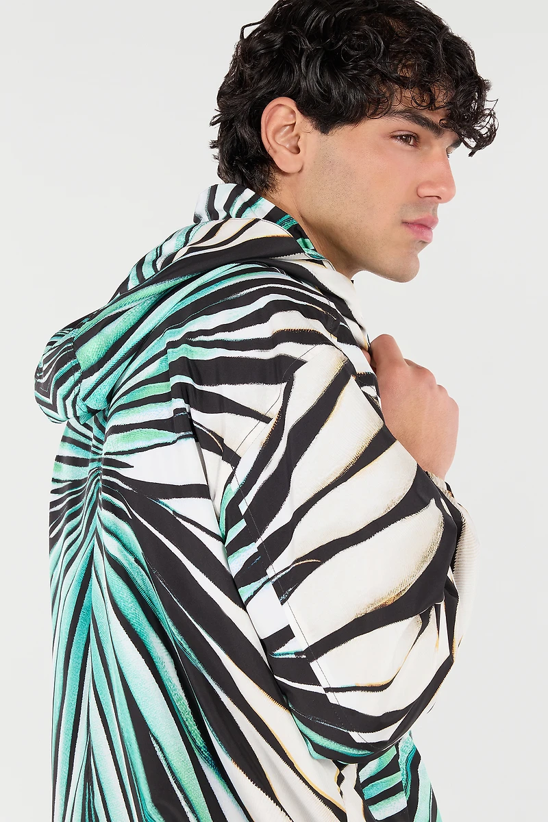 Ray Of Sea Print Bomber