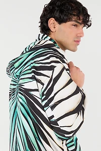 Ray Of Sea Print Bomber