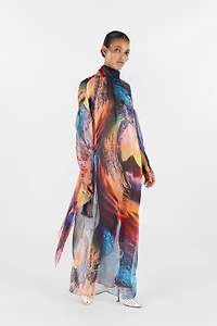Itaca Print Long Dress