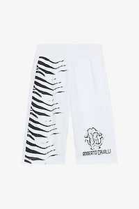 Zebra-Print Sports Shorts And RC Monogram