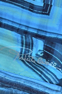 Silk Shawl with Malachite Print