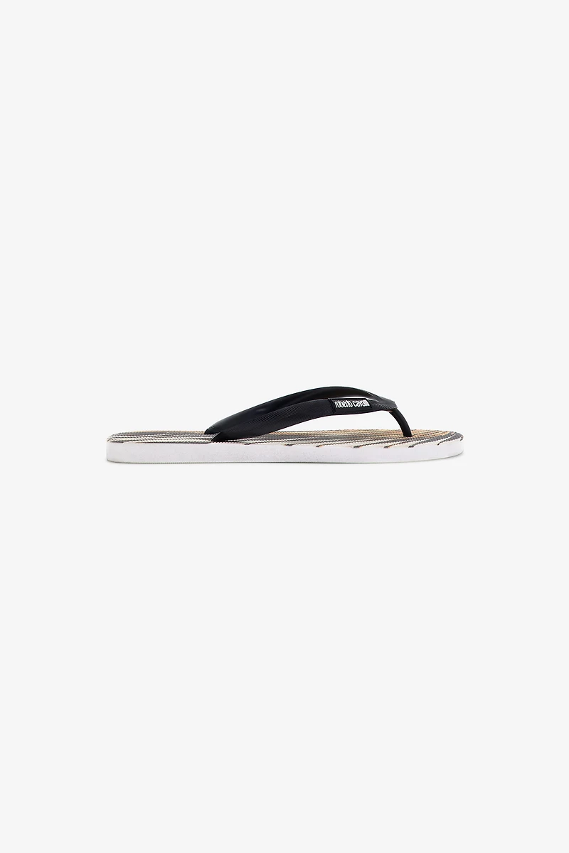Ray of Gold Print Rubber Flip-Flops