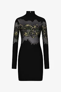 Mini dress with snake print