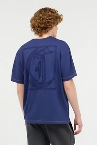 T-Shirt With JC Monogram And Contrasting Seams