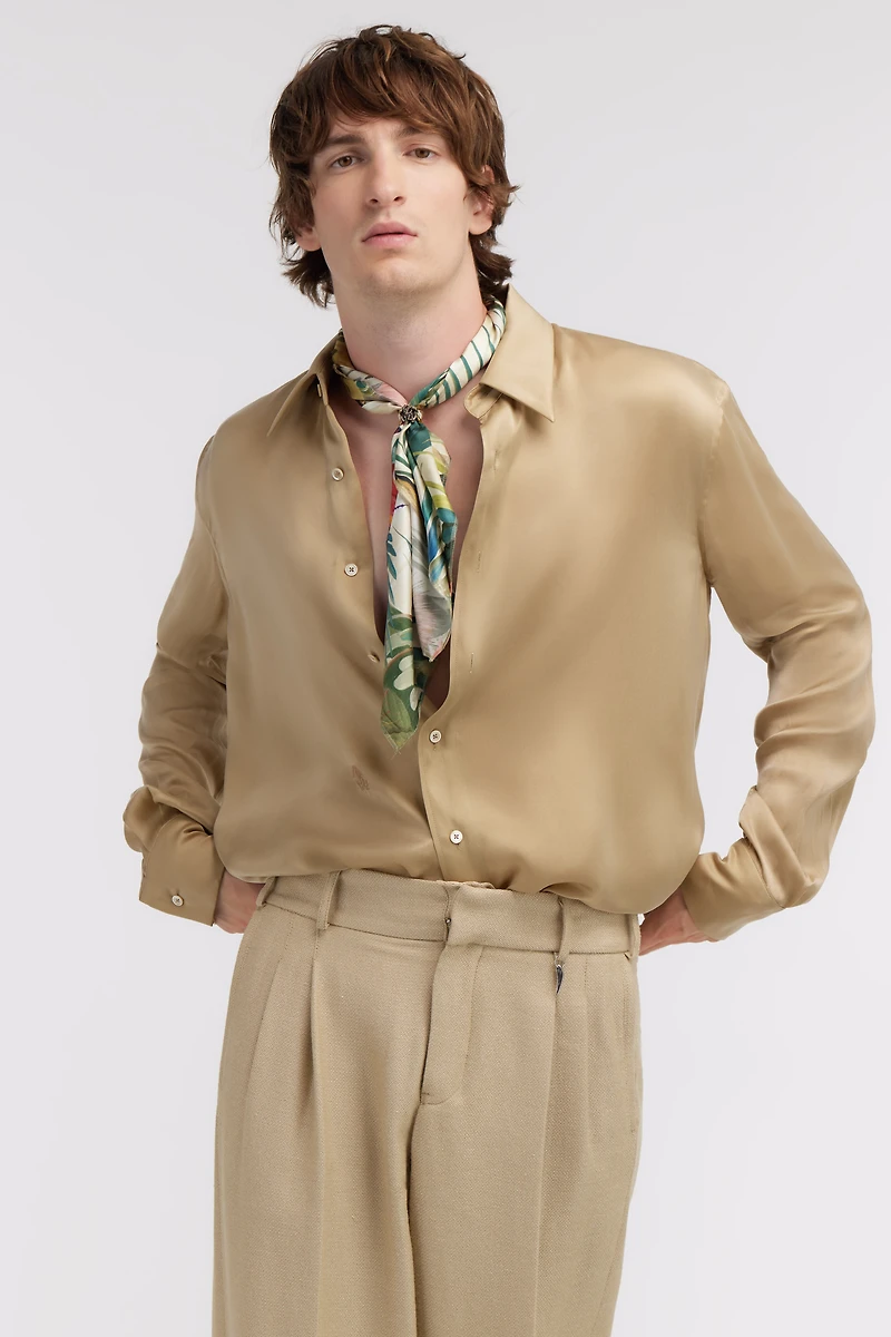 Beige Shirt With Monogram RC