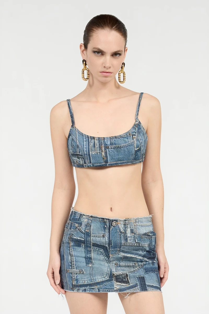 Bralette Denim Patchwork Capsule Collection