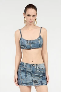 Bralette Denim Patchwork Capsule Collection