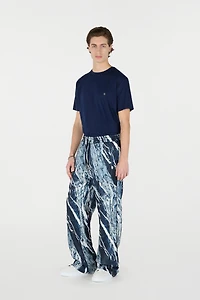 Marble-Print Sports Pants