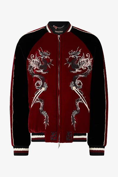 Bomber Jacket With Dragons