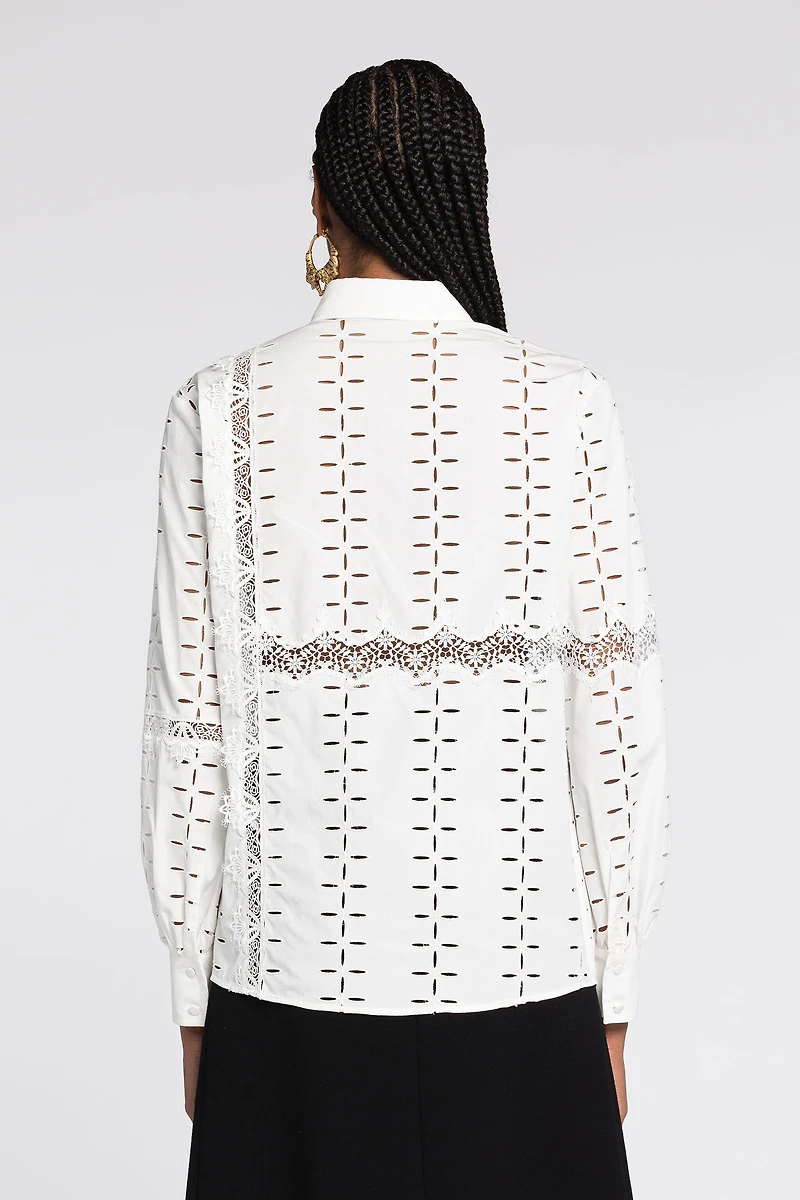 Cut.out embroidered shirt