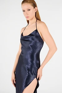 Long Dress with Cowl Neck