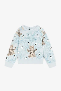 Teddy Bear-Print Cotton Sweatshirt