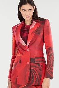 Rose-Print Blazer