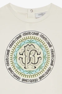 T-Shirt With Lettering And RC Maxi-Monogram