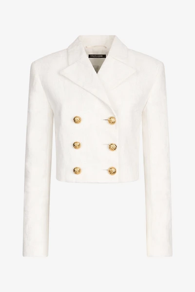 Wall Print Cropped Jacket