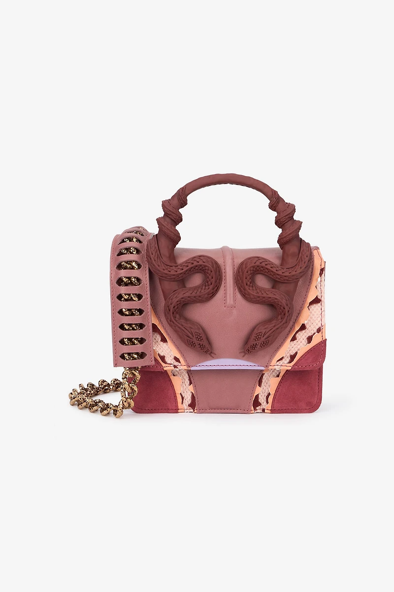 Small Pink Bag With Snakes