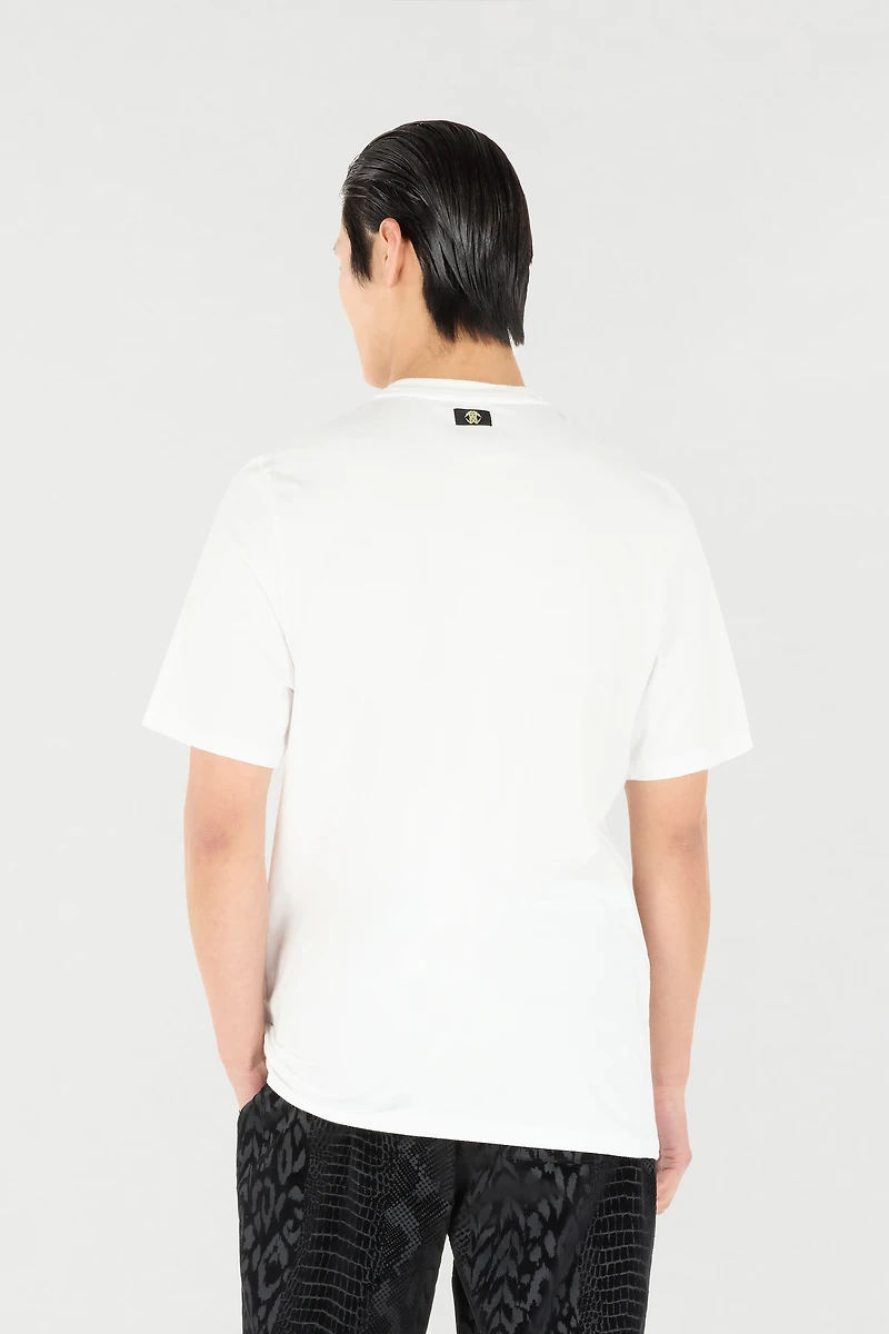 T-Shirt With Logo And Mini Studs