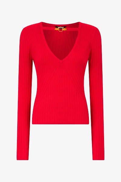 Sweater with Snake Head Charms