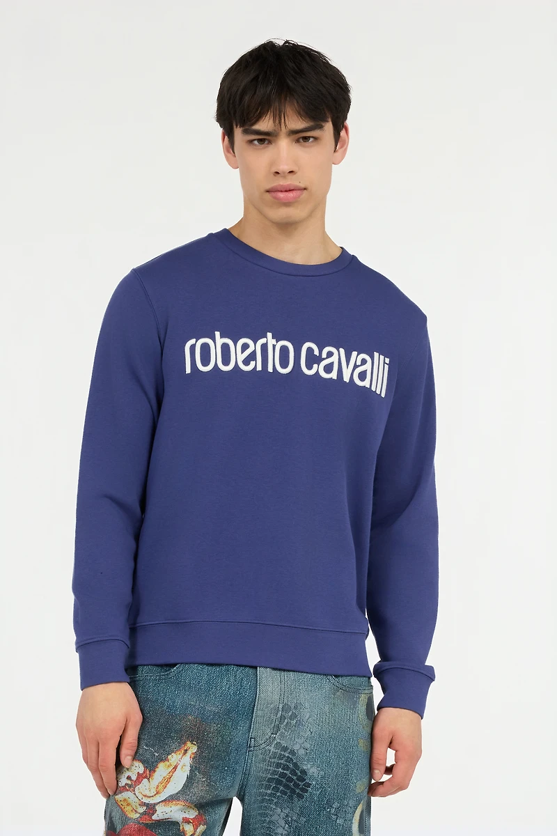 Blue Sweatshirt with Logo