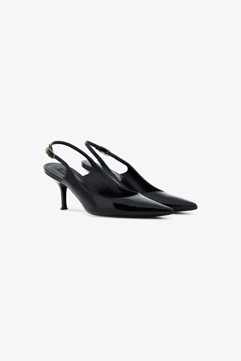Leather Slingback Pumps