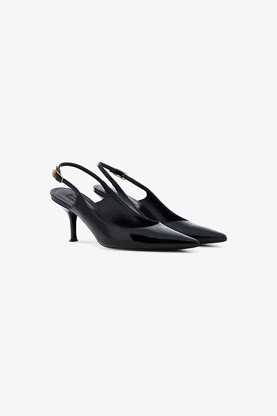 Leather Slingback Pumps