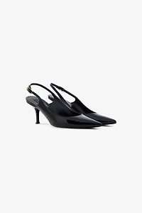 Leather Slingback Pumps