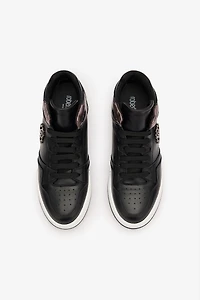 High-Top Sneakers With Laminated Insert