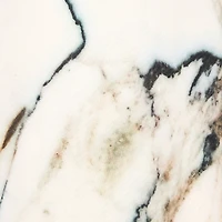 Loose flare trousers with Marble print