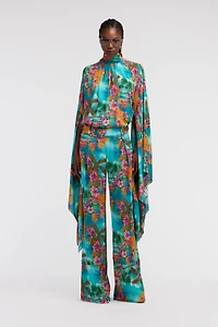 Hawaii print trousers