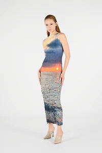 Sunrise Print Long Dress