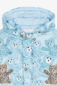 Teddy Bear-Print Padded Coat