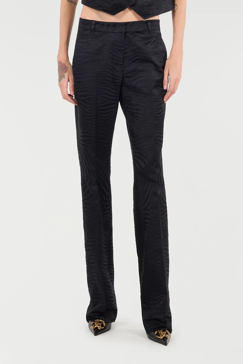 Pants With Solid-Color Tiger Skin Pattern