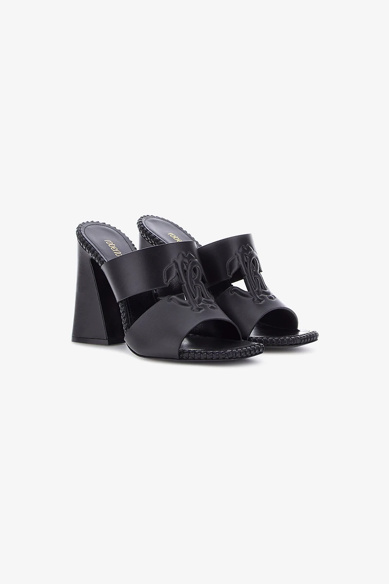 Sandals with Monogram Mirror Snake