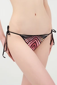 Swim Briefs With Ray Of Pink Print