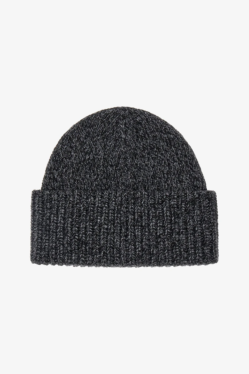 Grey Wool Cashmere Blend Hat With Monogram Rc