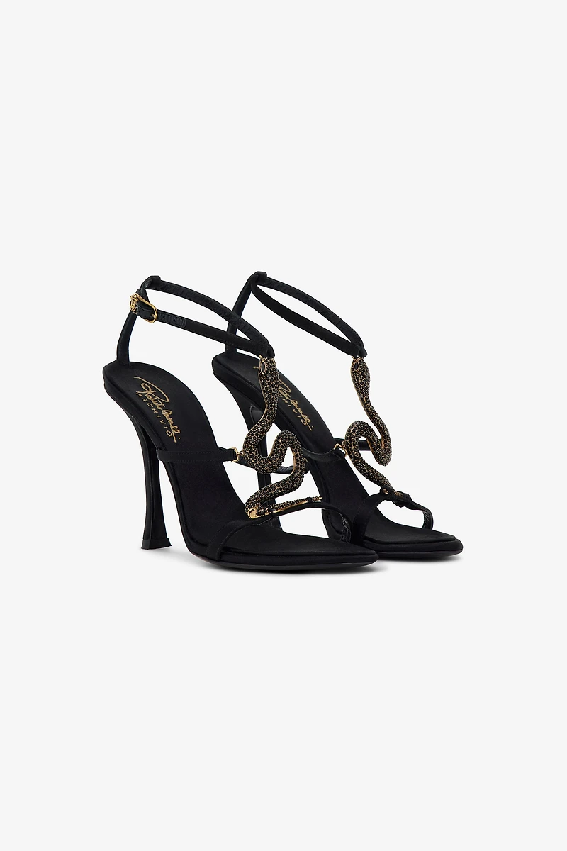 Snake-Embellished Sandals