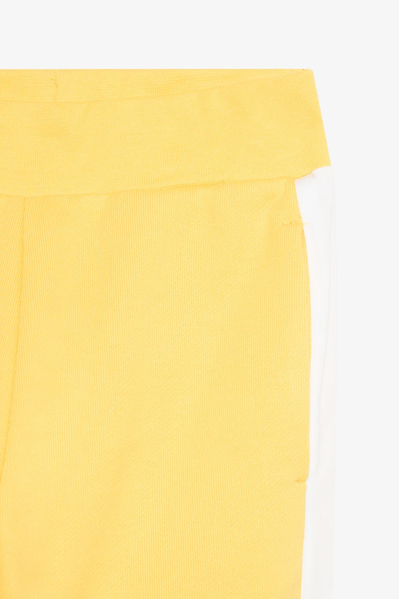 Yellow Track Pants with Logo Print
