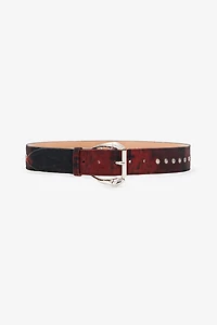 Belt With Mottled-Effect Print
